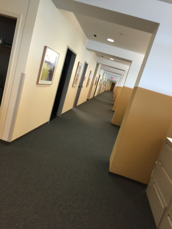 This is how the hallway looks by the end of the week.